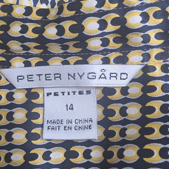 Peter Nygard Silk Tie Blouse - Picture 5 of 7